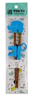 Baguettes pour enfants 20cm Elephant bleu Tokyo Design Studio