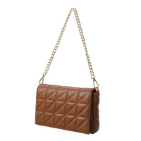 Sac bandoulière matelassé marron